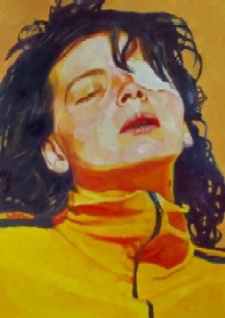 movie actress 2  2013制作　420mm×300mm イラストレ-ションボードにアクリル絵具