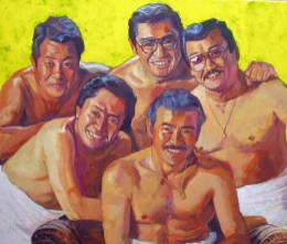 ザ・バブルスターズ　2013制作　610mm×730mm  キャンバスにアクリル絵の具