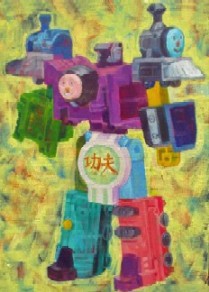 功夫（クンフー）　2013制作　330mm×240mm キャンバスにアクリル絵具